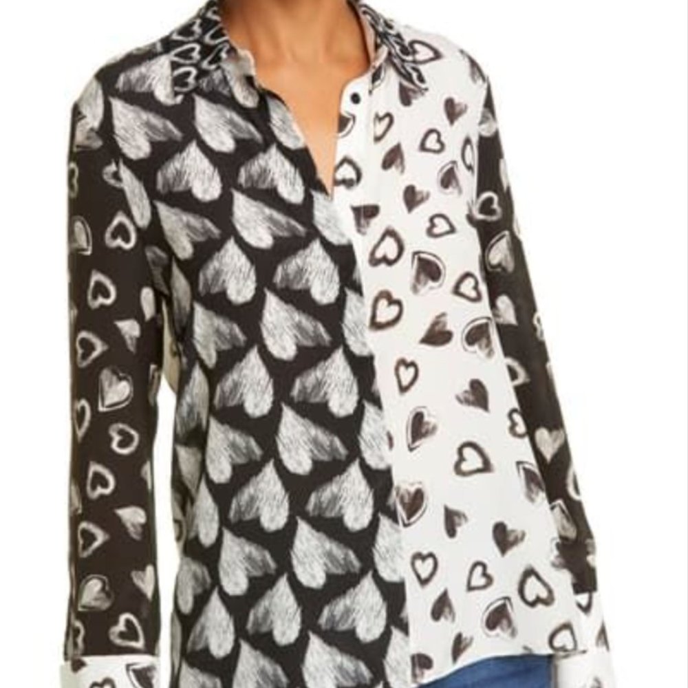 alice + olivia willa blouse